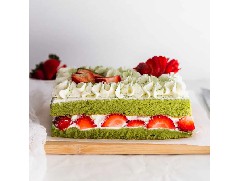 簡單又美味的抹茶草莓裸蛋糕！