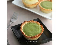 一口爆漿的抹茶芝士熔巖流心撻！