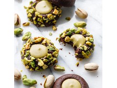 小巧又香濃的開心果巧克力曲奇！